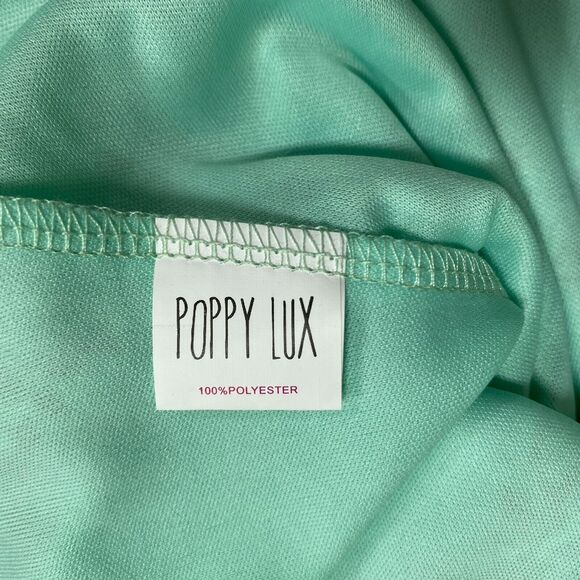 Womens Poppy Lux Dress Size 6 Fit And Flare Mint Green Floral - Picture 7 of 8